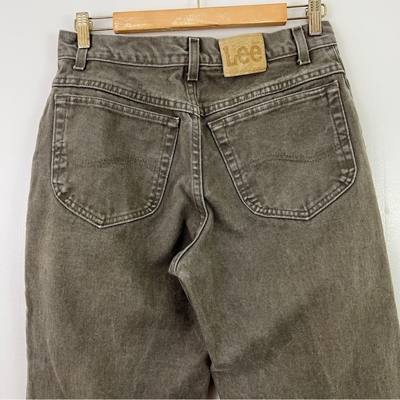 Vintage Lee Casuals Rigid Green Denim High Rise Fit Size 8 Women's - Picture 8 of 13